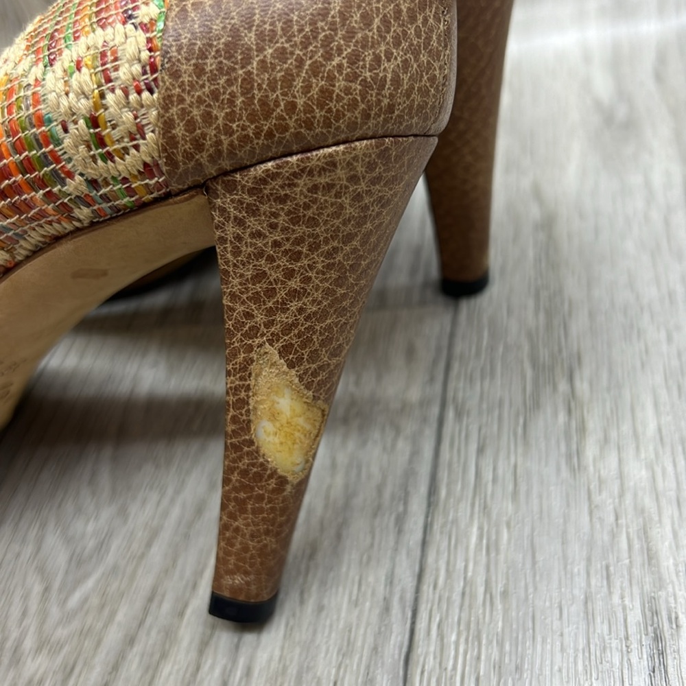 Gucci Raffia Peep-Toe Heels - Picture 13 of 13